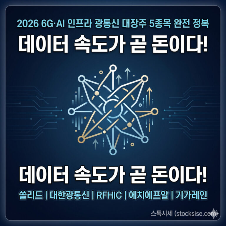 2026년 6G·AI 광통신 대장주 쏠리드, 대한광통신, RFHIC, 에치에프알, 기가레인 5종목 분석 및 투자 정보 썸네일 이미지