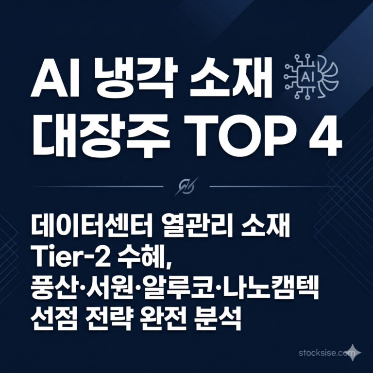 AI 냉각 소재 대장주 TOP 4 및 데이터센터 열관리 수혜주 분석
