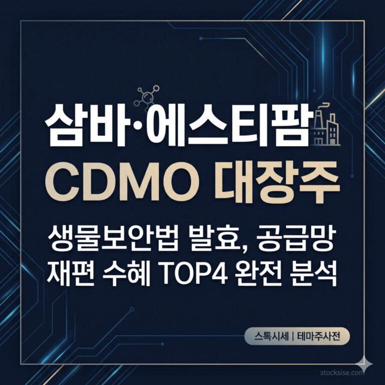 삼바·에스티팜 CDMO 대장주, 생물보안법 수혜 TOP4 분석