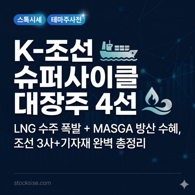 K-조선 슈퍼사이클 대장주 4선 및 LNG·방산 수혜 조선 3사 정리 정보성 썸네일