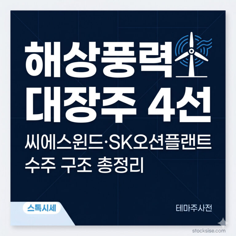 해상풍력 대장주 씨에스윈드 SK오션플랜트 수주 구조 총정리 썸네일