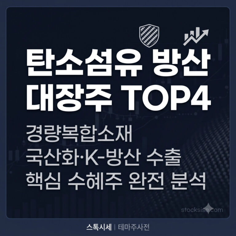 2026 탄소섬유·경량복합소재 방산·항공 수혜주 HS효성첨단소재·코오롱인더·세아베스틸지주·한국카본 완전분석 — K-방산 수출 확대·소재 국산화 정책 핵심 수혜 4종목