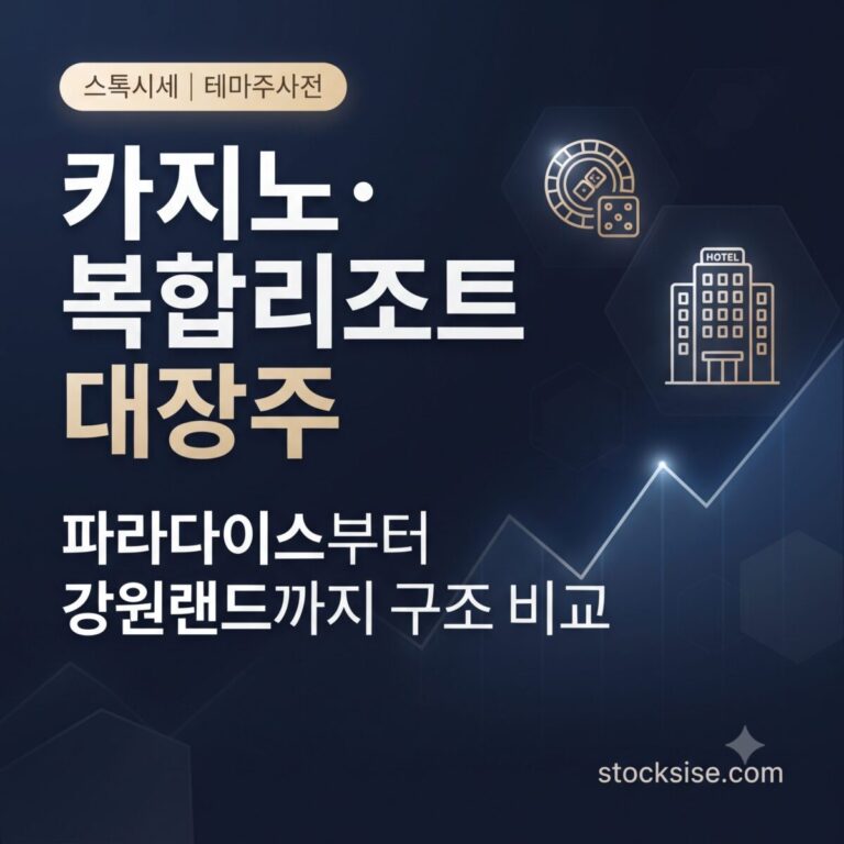 카지노·복합리조트 테마 대장주 파라다이스, GKL, 강원랜드, 롯데관광개발의 사업 구조를 비교한 스톡시세 테마주사전 썸네일