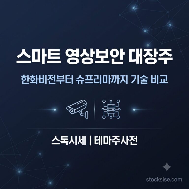 스마트 영상보안·생체인증 대장주 한화비전, 아이디스, 슈프리마, 코콤의 기술 구조를 비교한 스톡시세 테마주사전 썸네일