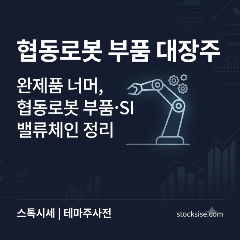 협동로봇 부품 및 시스템 통합 관련 4종목 비교 썸네일 이미지