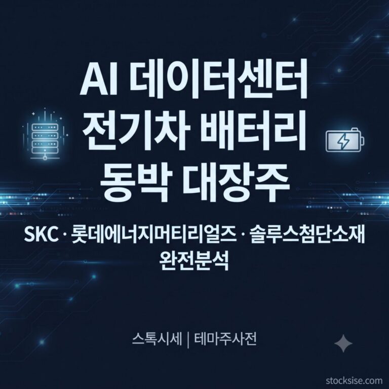 AI 데이터센터용 회로박과 전기차 배터리용 전지박을 생산하는 SKC, 롯데에너지머티리얼즈, 솔루스첨단소재 3사의 사업 구조와 투자 포인트를 정리한 썸네일