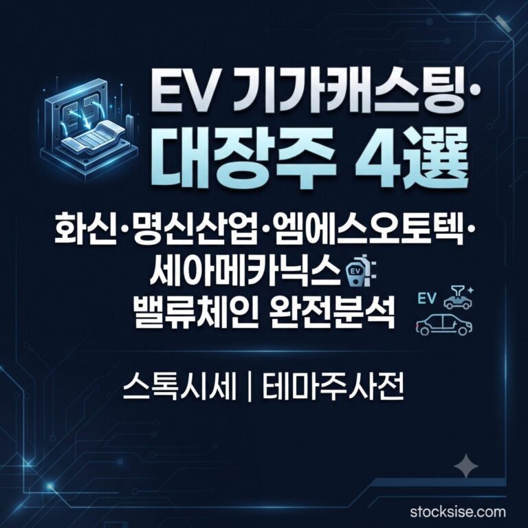 전기차 기가캐스팅과 알루미늄 다이캐스팅 차체 경량화 테마의 대장주 화신, 명신산업, 엠에스오토텍, 세아메카닉스를 비교한 스톡시세 테마주사전 썸네일