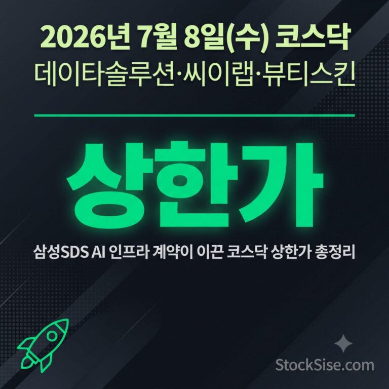 코스닥 상한가, 데이타솔루션 씨이랩 급등 이유,