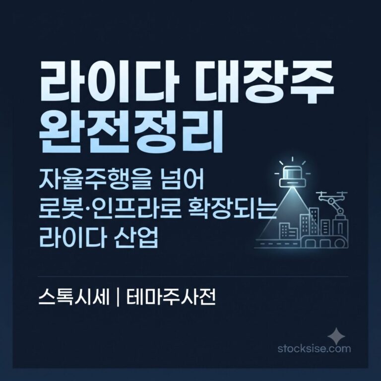 라이다 자율주행 로보틱스 센서 관련 4종목 비교 썸네일 이미지