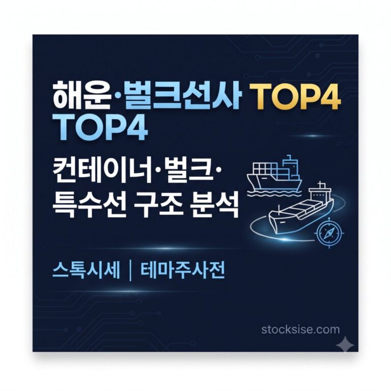 해운·벌크선사 대장주 HMM 팬오션 대한해운 KSS해운의 구조적 성장 배경을 정리한 스톡시세 테마주사전 썸네일