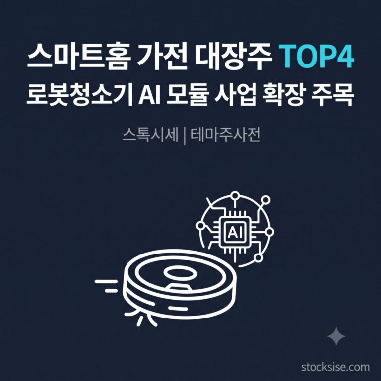 스마트홈 가전 로봇청소기 테마의 에브리봇·코웨이·위닉스·신일전자 사업 구조를 정리한 썸네일