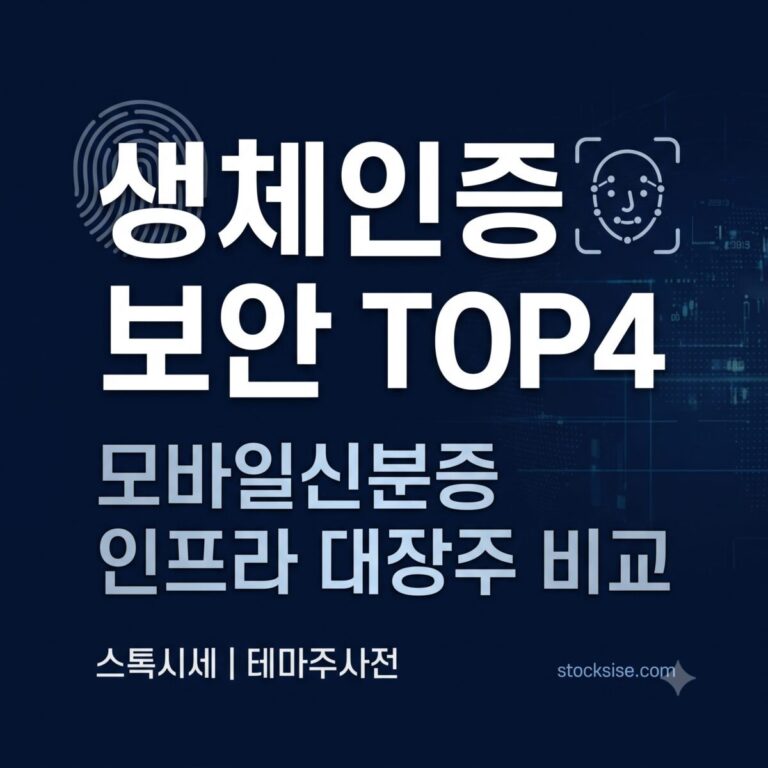라온시큐어 슈프리마 드림시큐리티 아톤 등 국내 생체인증 디지털ID 보안 대장주의 밸류체인 포지셔닝을 정리한 썸네일