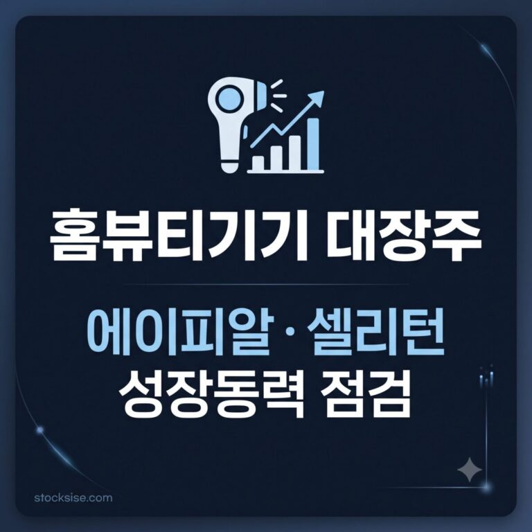 홈뷰티 디바이스 테마의 대장주 에이피알과 셀리턴, 리메드, LG전자의 투자 포인트를 정리한 스톡시세 테마주사전 썸네일
