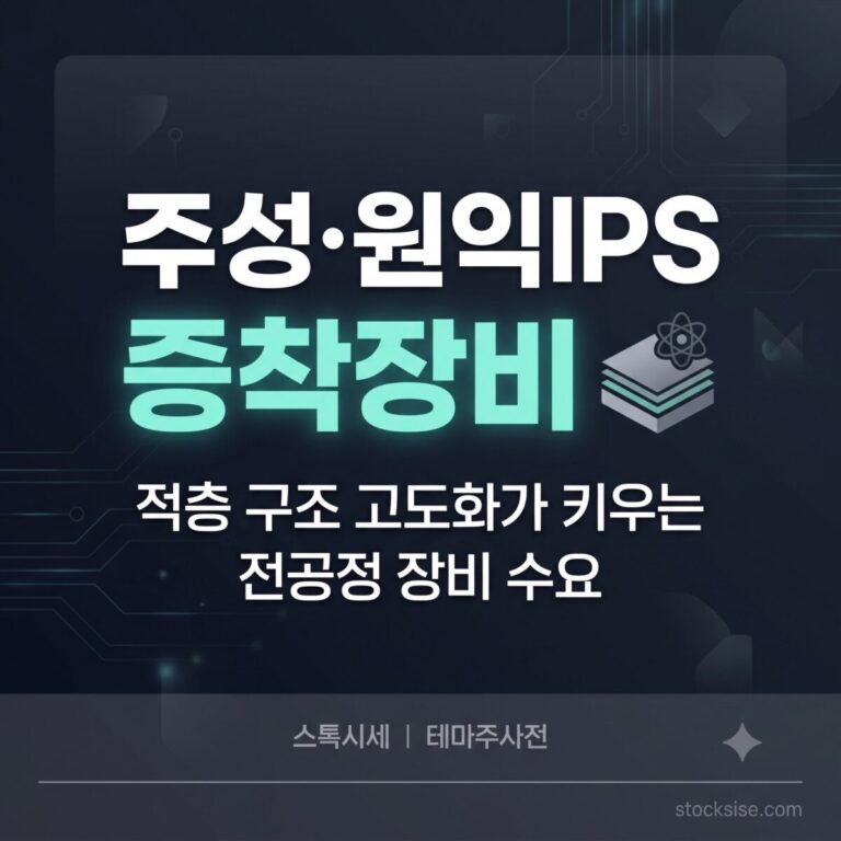 반도체 ALD·CVD 증착장비 국산화 테마의 대장주 주성엔지니어링, 원익IPS, 유진테크, 테스의 공급망 위치와 주목 요인을 비교한 썸네일